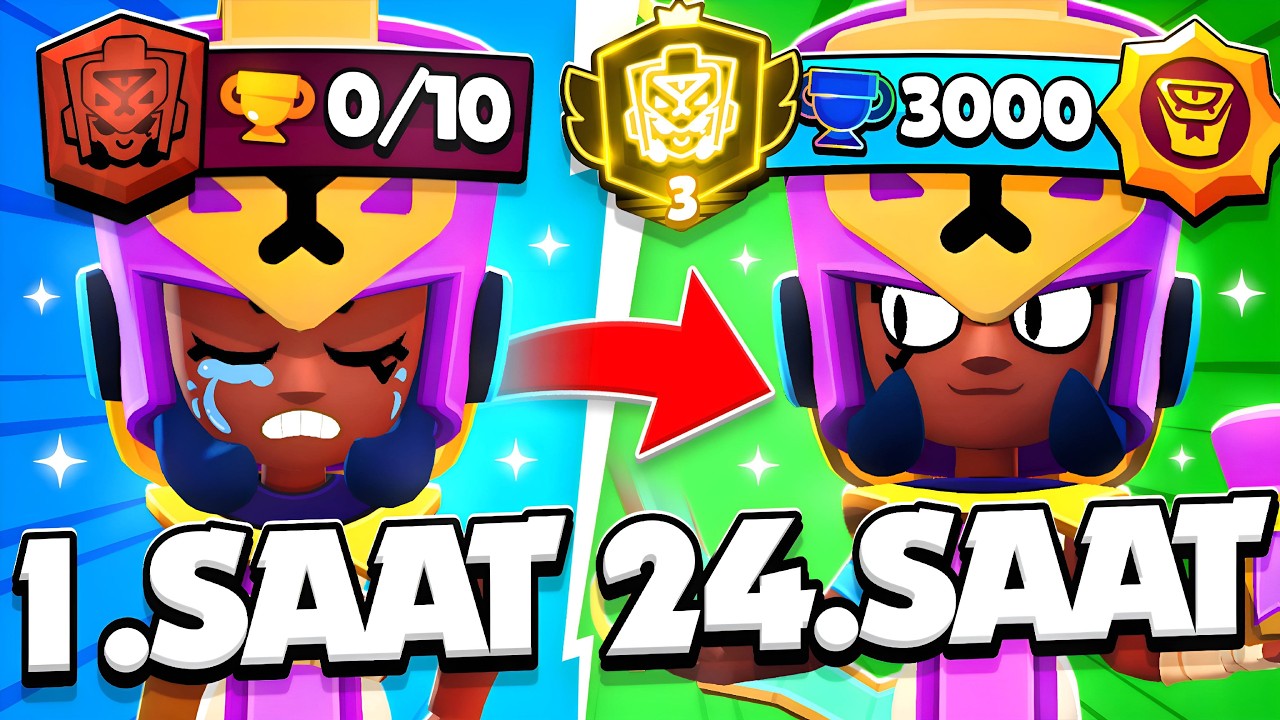 24 SAAT BOYUNCA NAJIA OYNADIM! BÜTÜN TAKTİKLER! 😮 | Brawl Stars