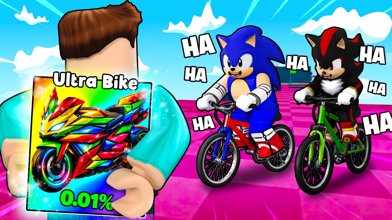 I PRETENDED TO BE NOOB IN BIKE ONLY OBBY, THEN USED A 0.01% BIKE IN ROBLOX !!