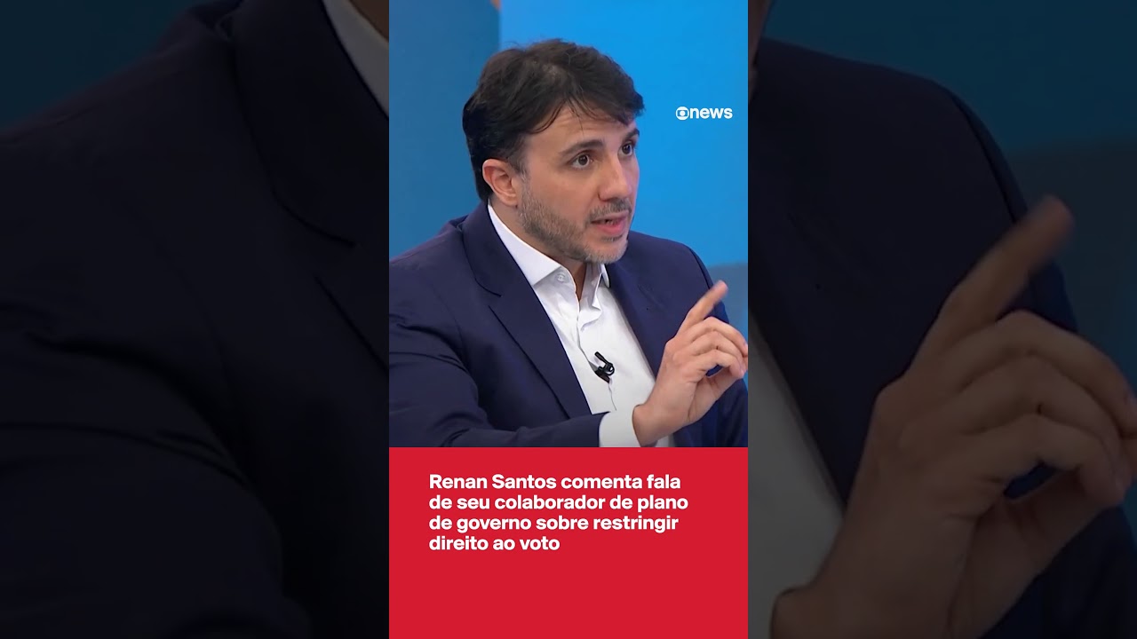 Renan Santos comenta fala de seu colaborador de plano de governo sobre restringir direito ao voto