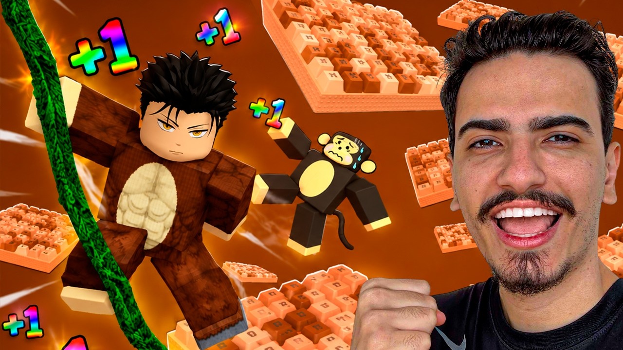 FUGA de MACACO de VELOCIDADE - MUNDO 1 COMPLETO no ROBLOX 🙉💨