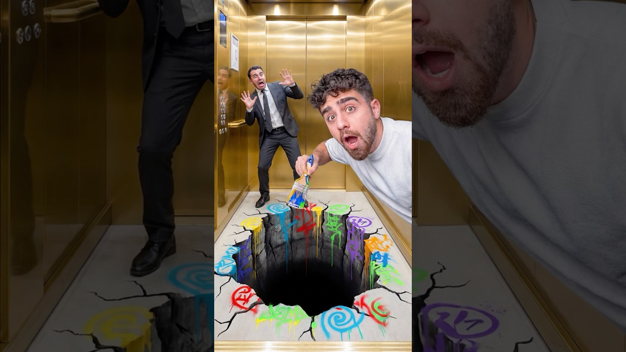 شو رح تعمل الناس لو رسمت حفرة بالمصعد؟