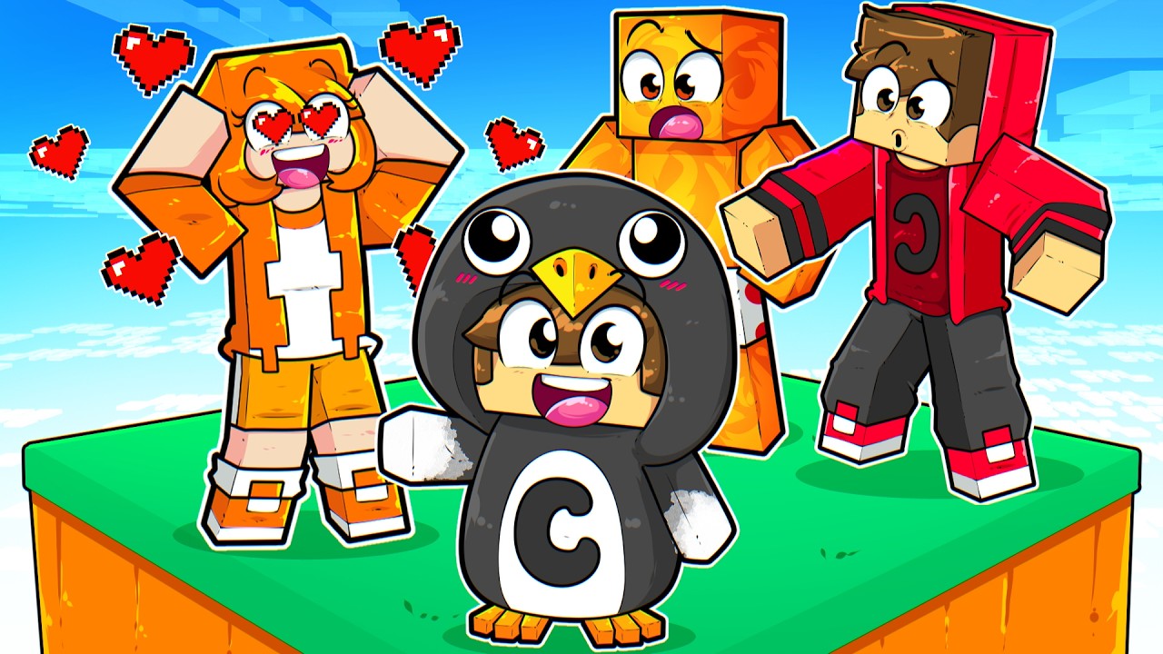 Virei Pinguim GUGUGAGA no UM BLOCO para TROLLAR MEUS AMIGOS!