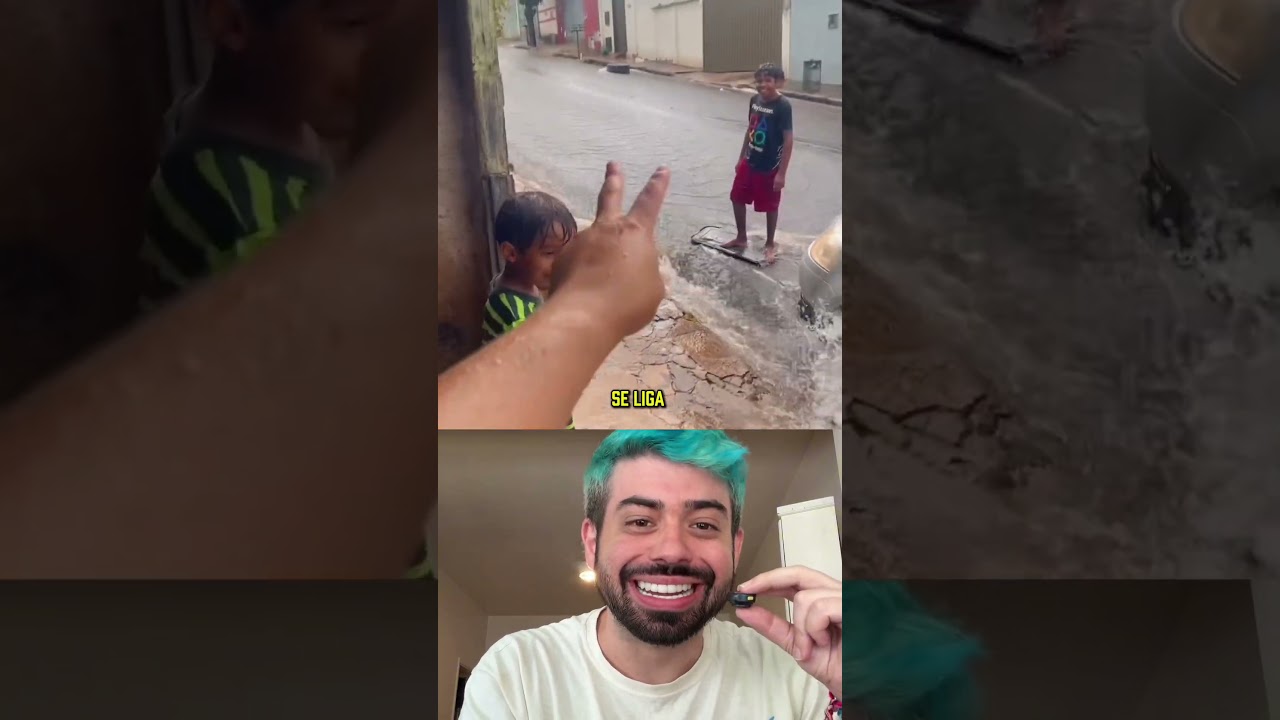 A TIA DESSAS CRIANÇAS TROLOU ELAS DESAFIANDO IR PRA CHUVA E DEPOIS CONTANDO PRA VÓ 😅