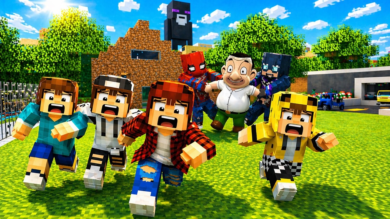 ماين كرافت لكن انقذت جيجي وعبوسي وكعبول من الحرامي المحتال 😱😨 #فلم_ماين_كرافت