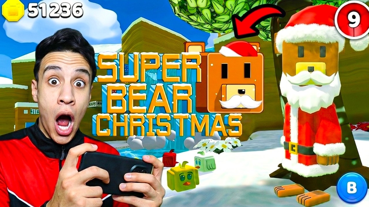 اتحولت إلى الدب سانتا كلوز في لعبة الدب الخارق Super Bear Adventure!! 😱🎅🏻
