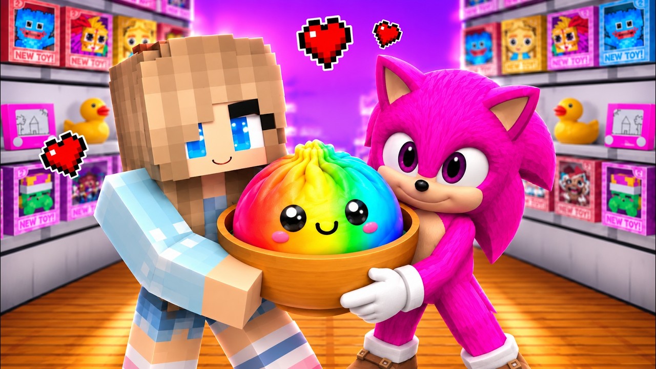 KIZ BEBEK SONIC İLE GİZEMLİ SQUISHY BEBEK ALDIK! 😱🌈 - Minecraft