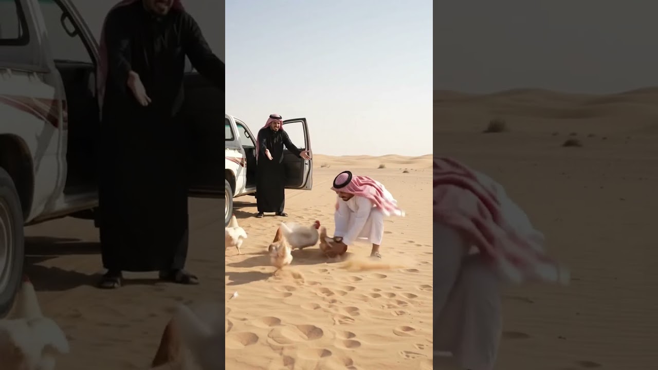 لما الجوع يخليك تشوف الدجاج الحي مشوي! 😂🍗