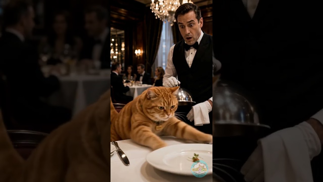 My Cat's Living a Lavish Life! 🐱💎🍽️ #Funny #Cats