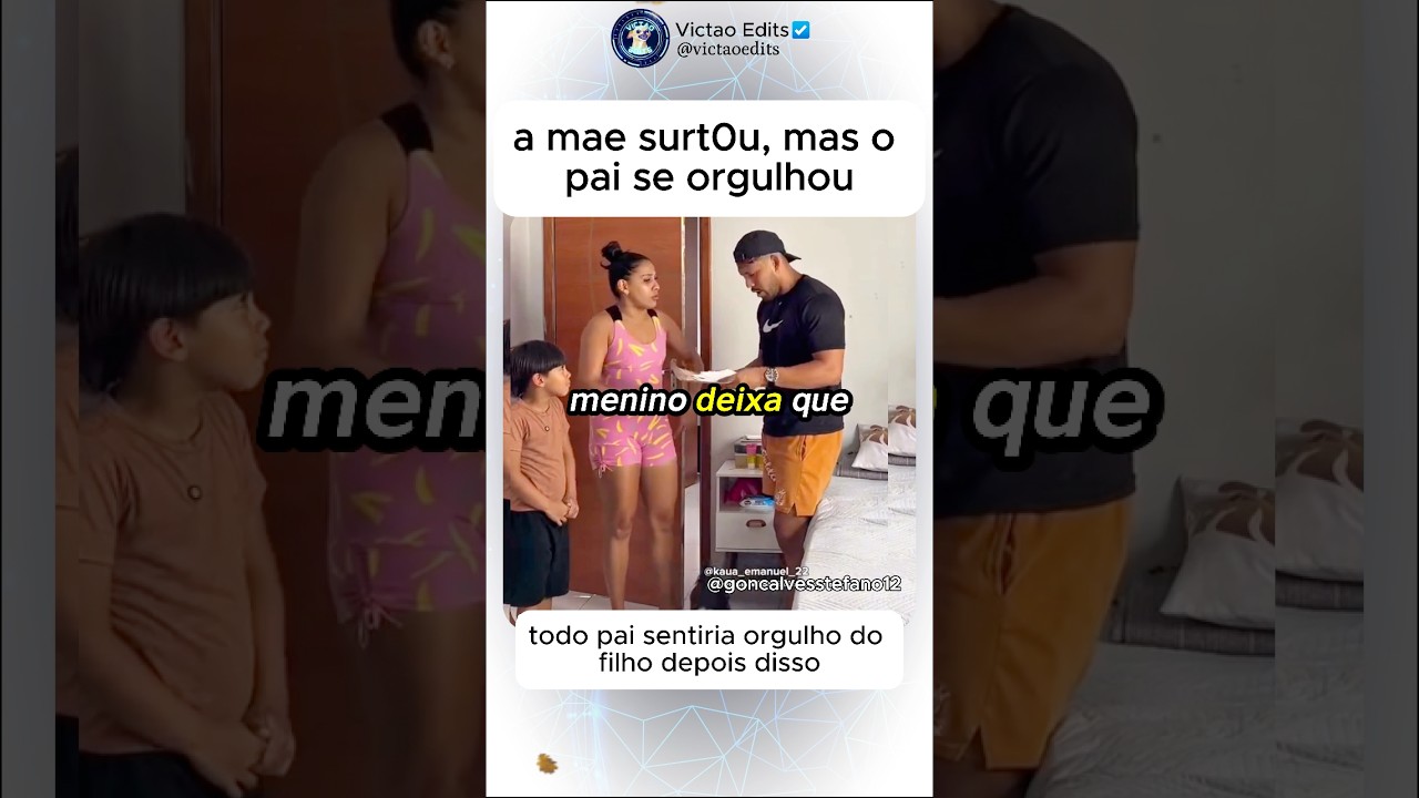 O pai se orgulhou, mas a mãe quase surt0u 🤣 #mindset #motivação #familia #engraçado #rir