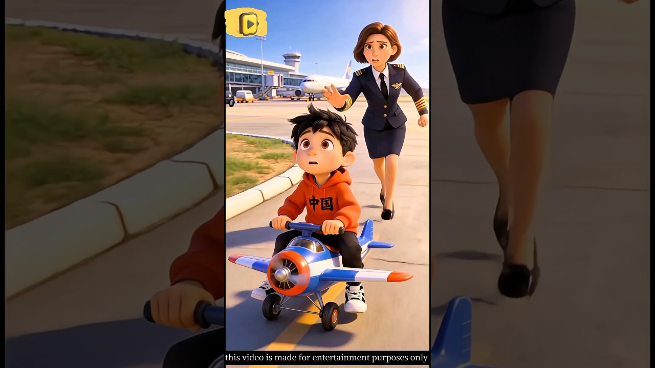 🚨ممنوع الدخول! شاهد ماذا فعل هذا الطفل وسط الطائرات الحقيقية وصدمة الشرطي | حكايات جوكا#شورت