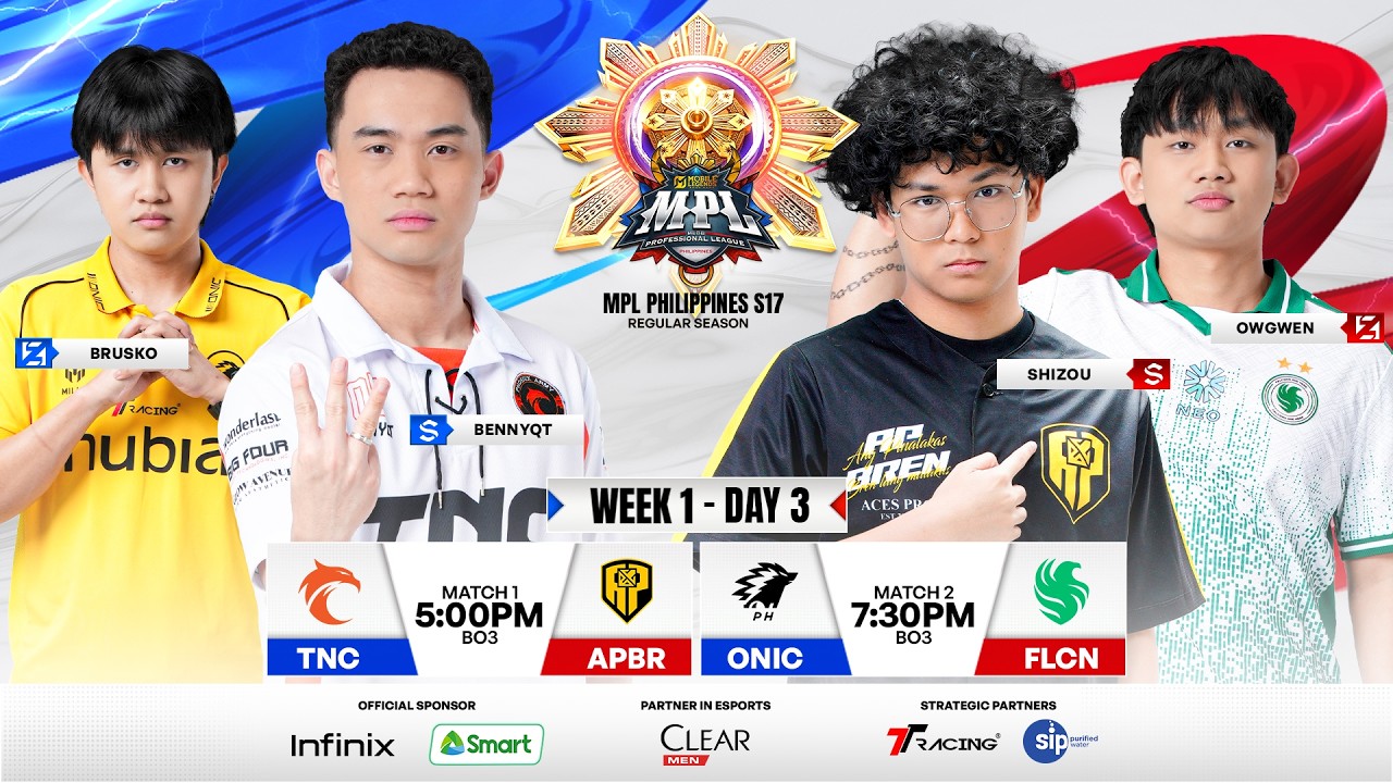 🔴 LIVE | MPL PH S17 | FILIPINO - Week 1 Day 3