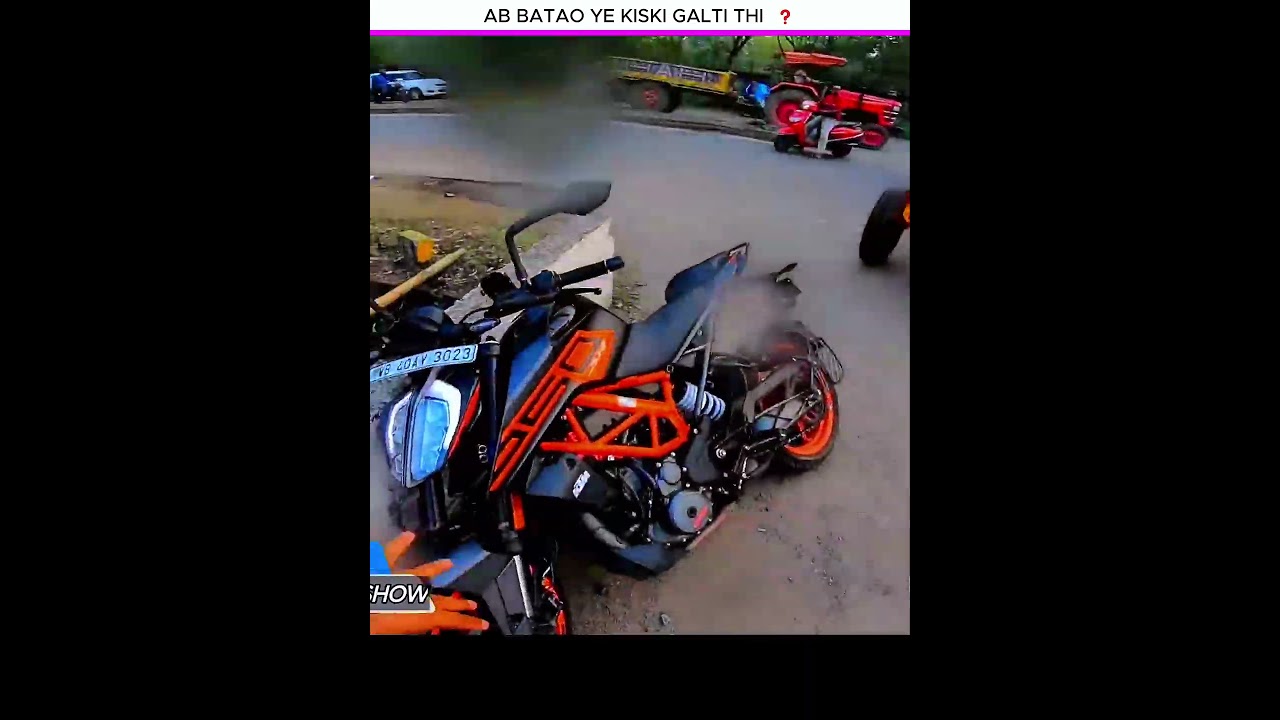 Ab Batao Ye Kiska Galti Thi 💔🥺 #motovlog #viral #ytshorts #crash #bikecrash #emotional #rider #reels