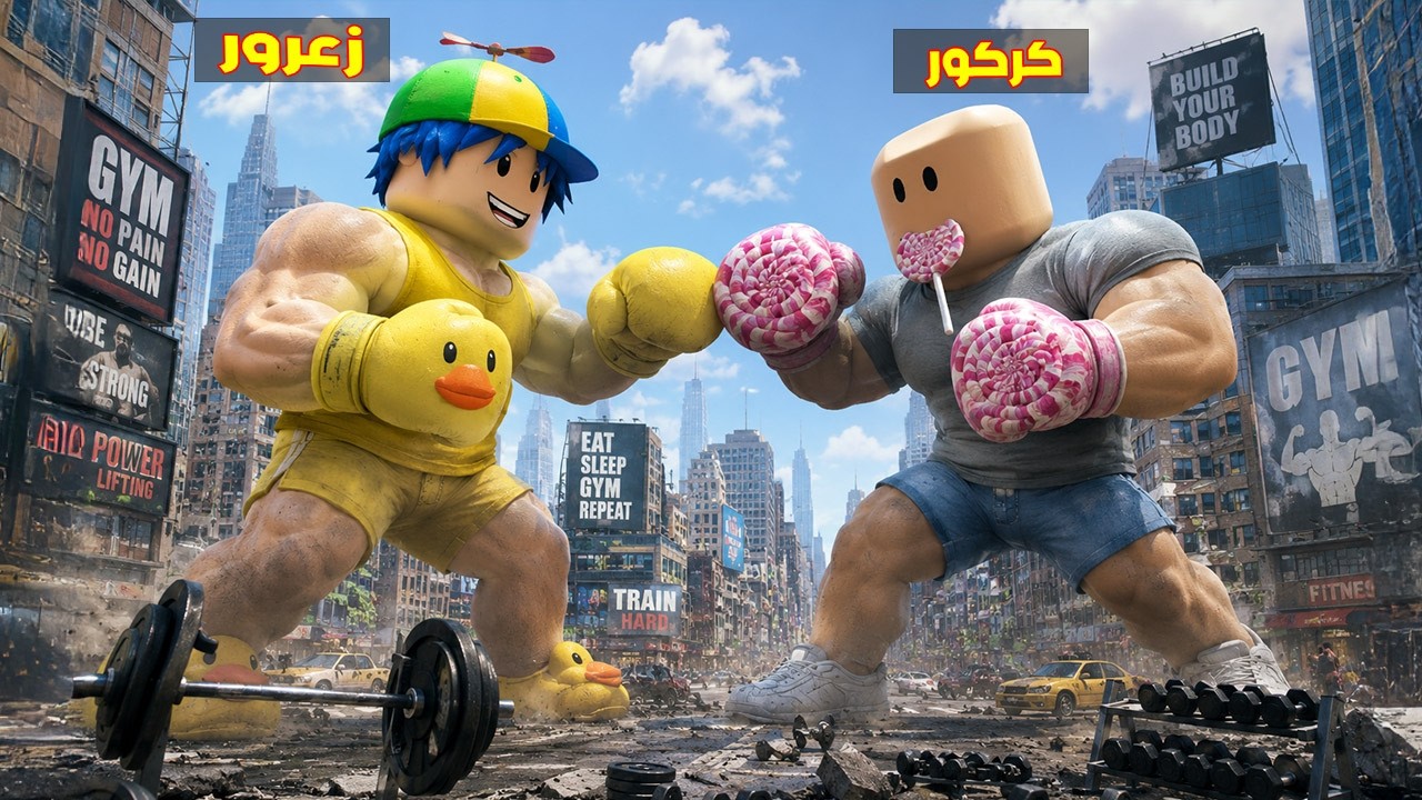 فلم روبلوكس : زعرور العملاق يضرب كركور اقوى بوكس في العالم ( كركور نام ) 😱🔥
