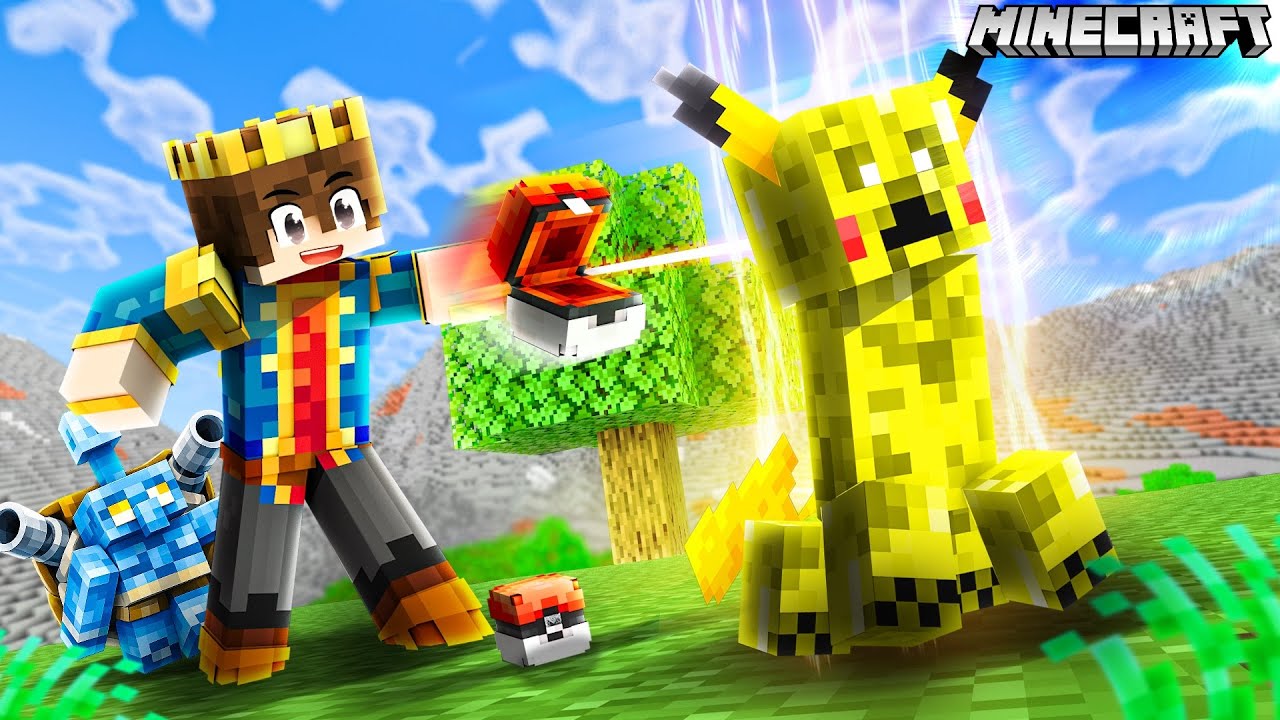 MINECRAFT BUT YOU CAN CATCH MOBS AS POKEMON !!