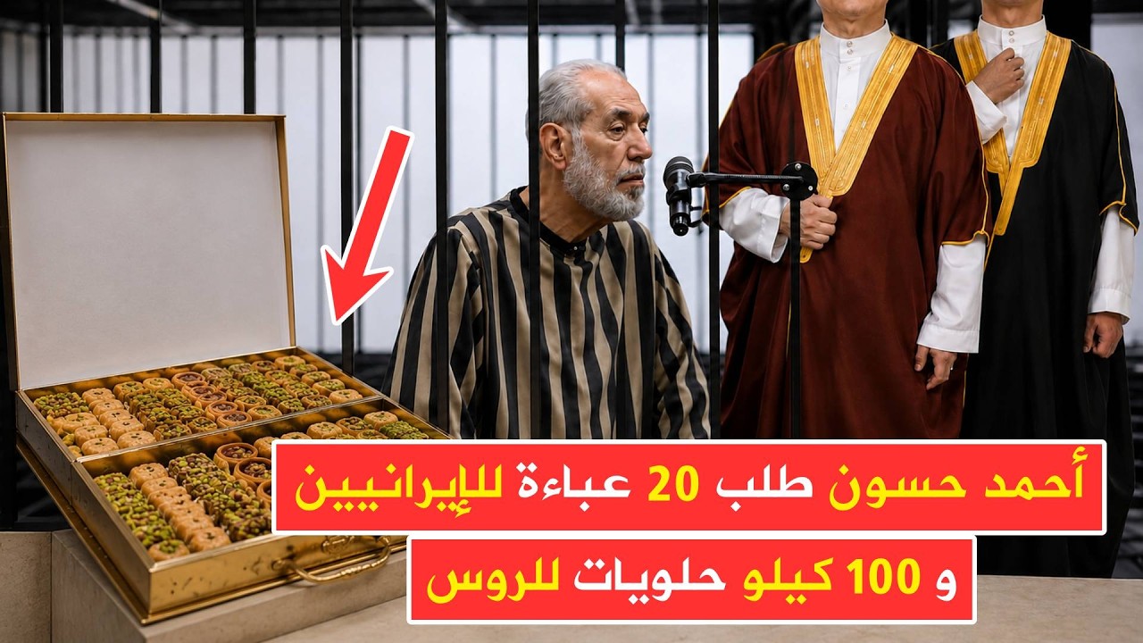 أحمد حسون طلب 100 كيلو حلويات و20 عباءة ✍ وزراة العدل تنشر تفاصيل الجلسة العلنية الثالثة