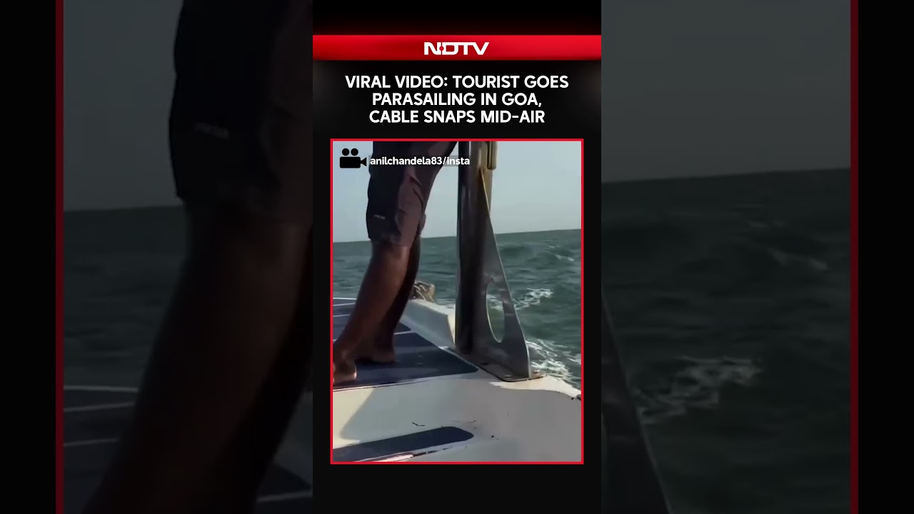 Viral Video: Tourist Goes Parasailing In Goa, Cable Snaps Mid-Air