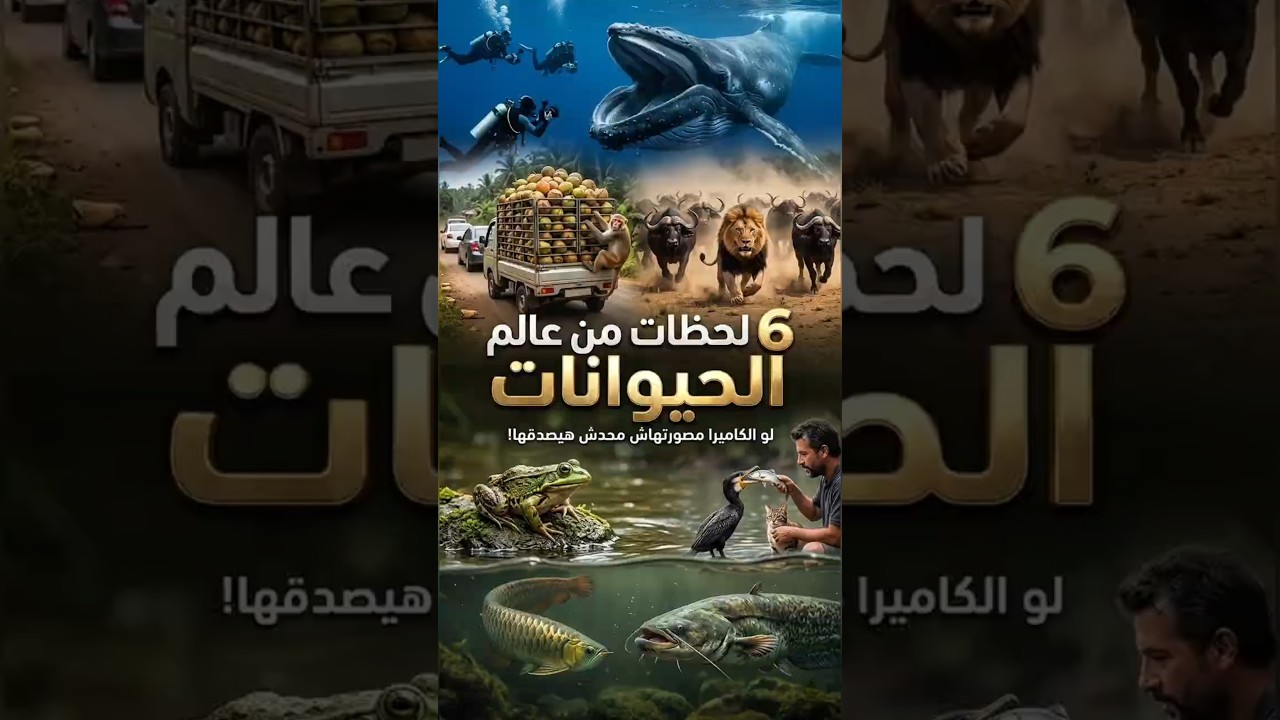 6 لحظات من عالم الحيوانات... مستحيل حد يصدقها! 😱 #wildlife #Shorts #animals