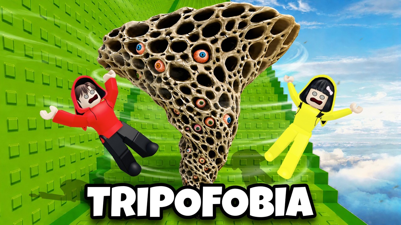 Yuta, Mio Dan Baby Celine Dikejar Olej Tornado Tripofobia || ROBLOX