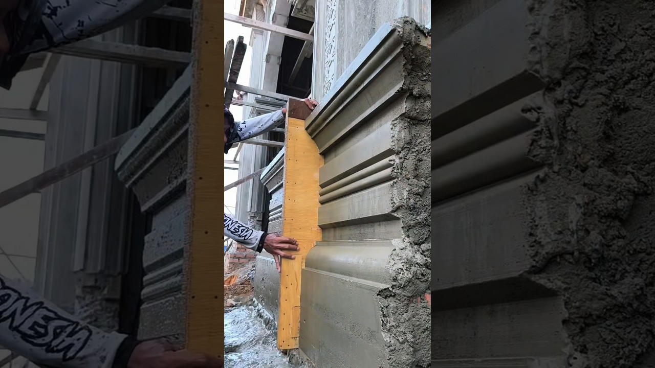 How to Shape a Curved Cement Wall 👌