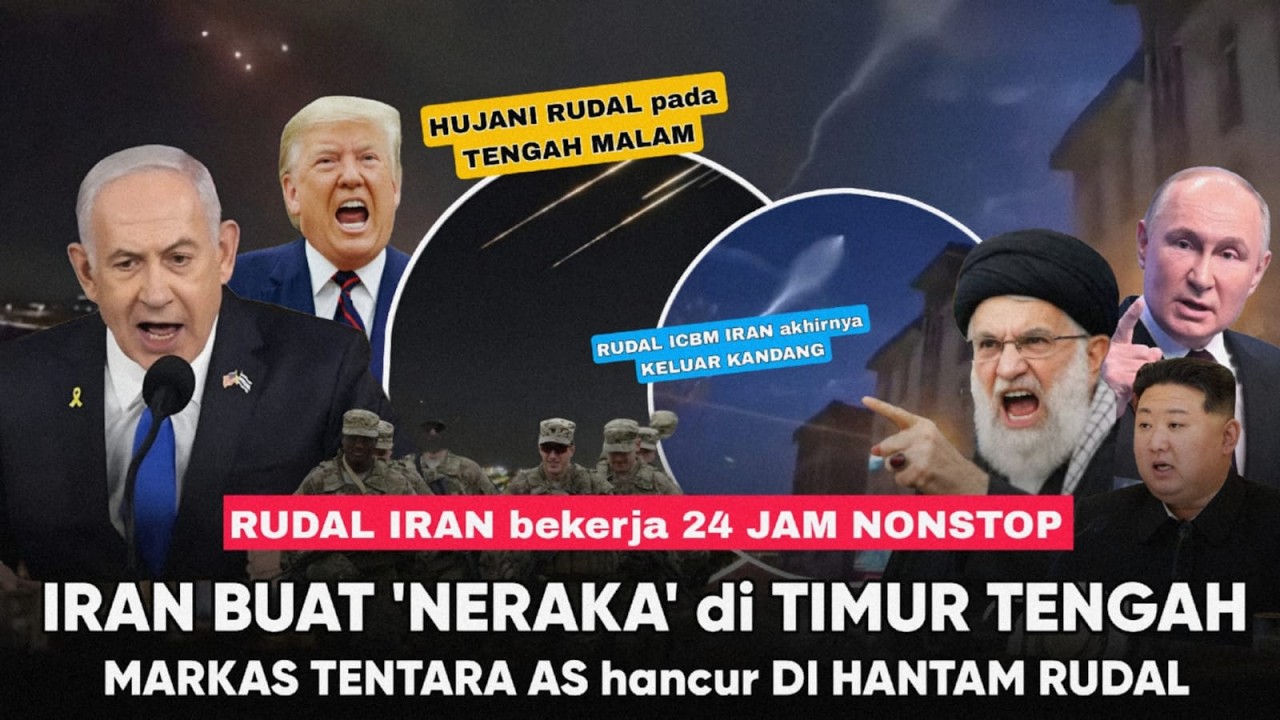 Timur Tengah Jadi NERAKA ! Rudal IRAN Hujani Pangkalan Militer AS-Israel” Balasan Brutal Teheran
