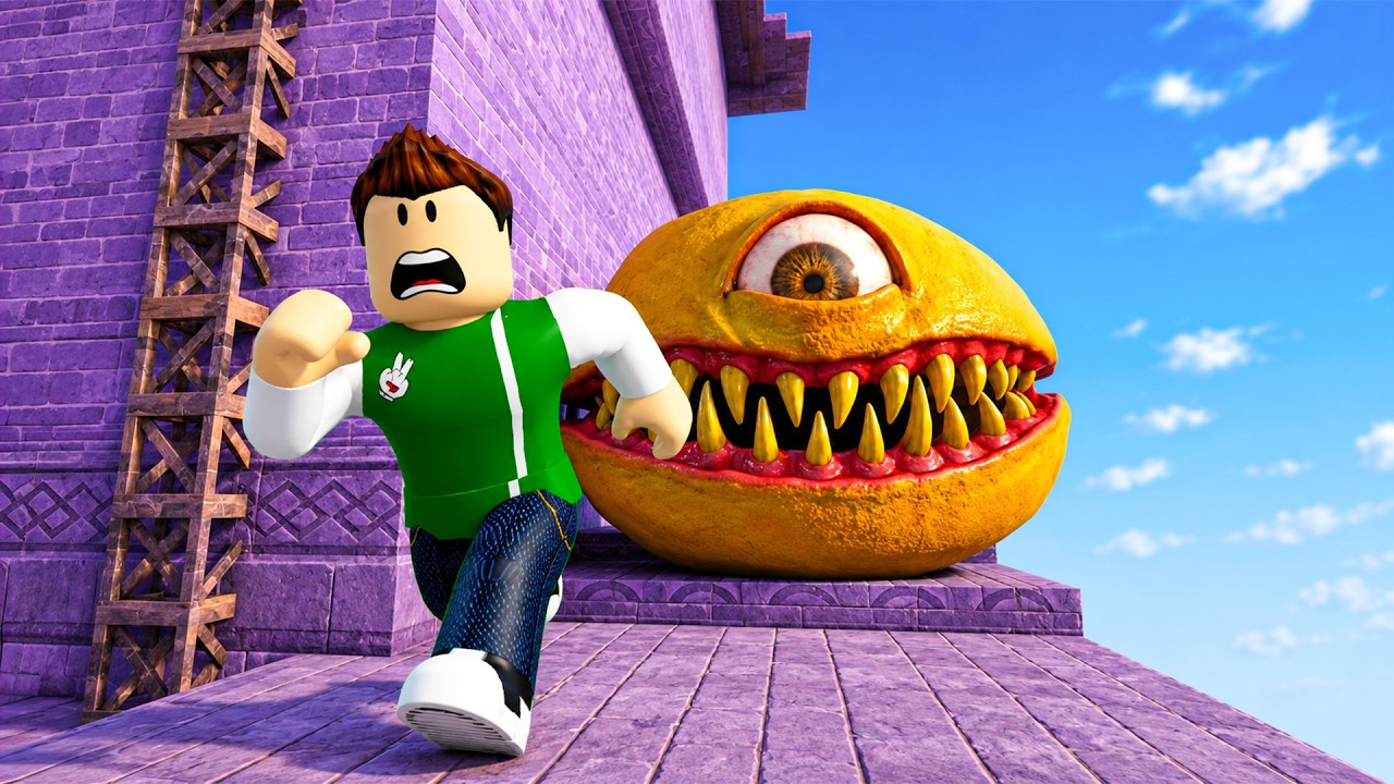 الهروب من الليمونه الجائعة | Climb Scary Lemon Tower !! 🍋😱