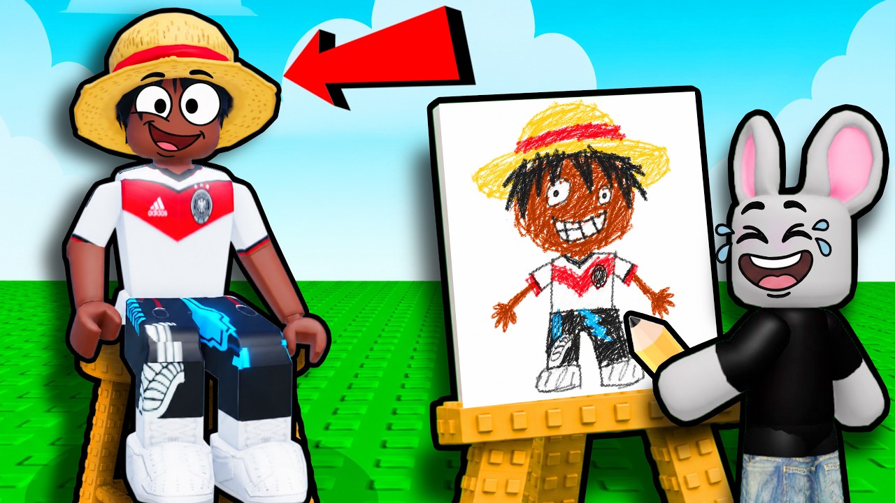 DESAFIO DE DESENHAR A SKIN NO ROBLOX com O LARRYZINHO!