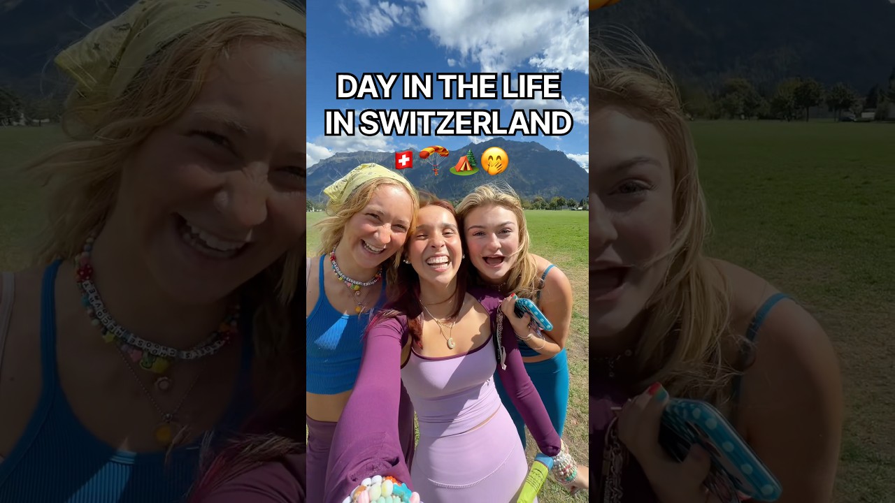 day in switzerland ⛰️🪂💛 #lisishops #lisi #grwm #dayinmylife #dayinthelife #switzerland #travel