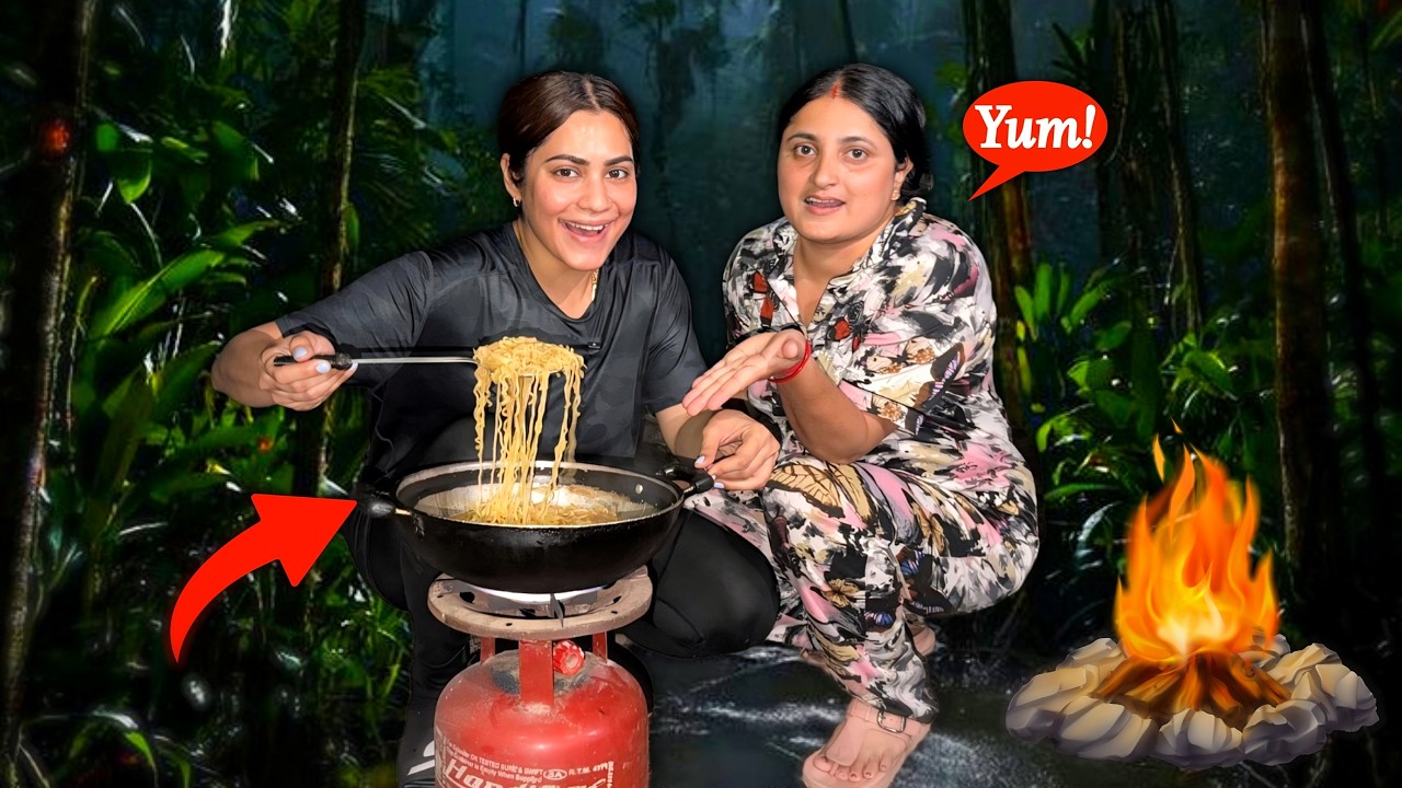 Jungle Mai banaya khana