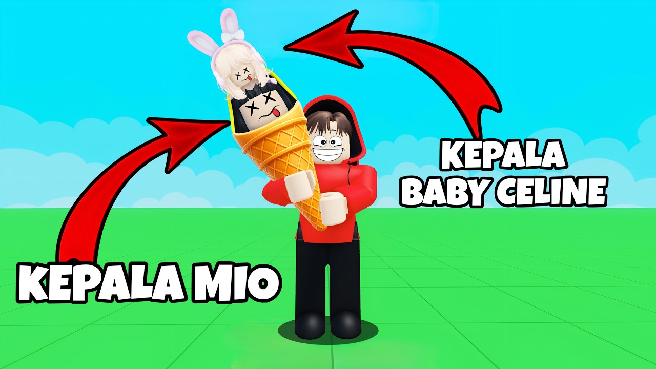 Yuta, Mio Dan  Baby Celine Makan Eskrim Kepala Orang Lain || ROBLOX