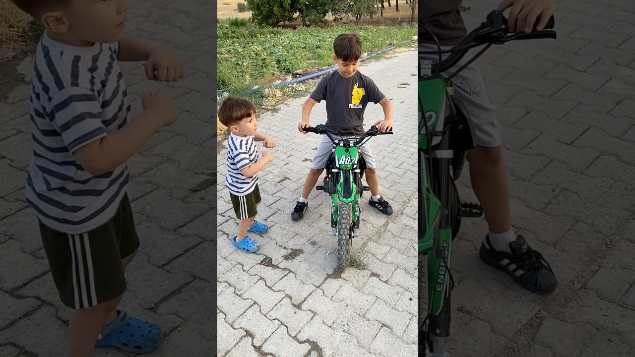 KÜÇÜK MOTORCU ÇALIŞTIR MOTORU‼️😂😎