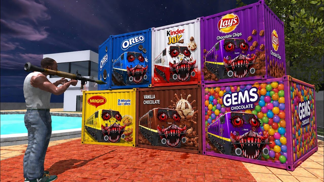 Franklin Found Oreo Gems and Leys Chips Container in Indian Bikes Driving 3d
