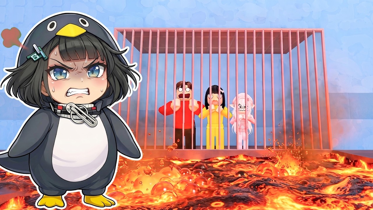 Yuta Mio Dan Baby Celine Dikejar Gugugaga Pinguin Di Penjara Barry Prison Run | ROBLOX