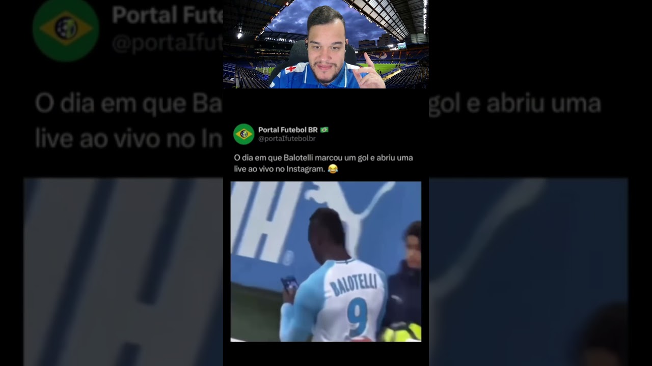 BALOTELLI FEZ O GOL E ABRIU UMA LIVE NO INSTAGRAM