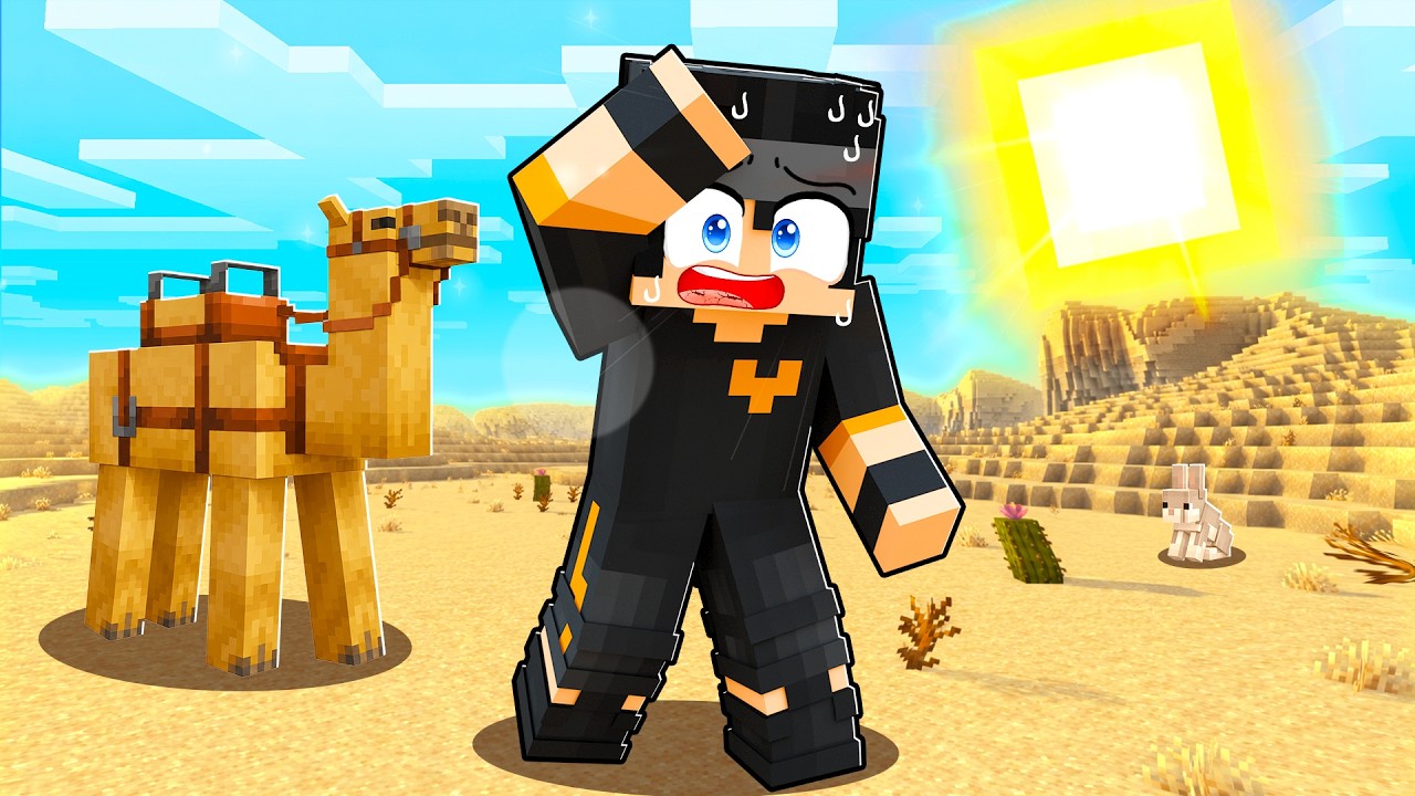 ماين كرافت لكن ضعت في الصحراء القاحلة !!؟😨😱