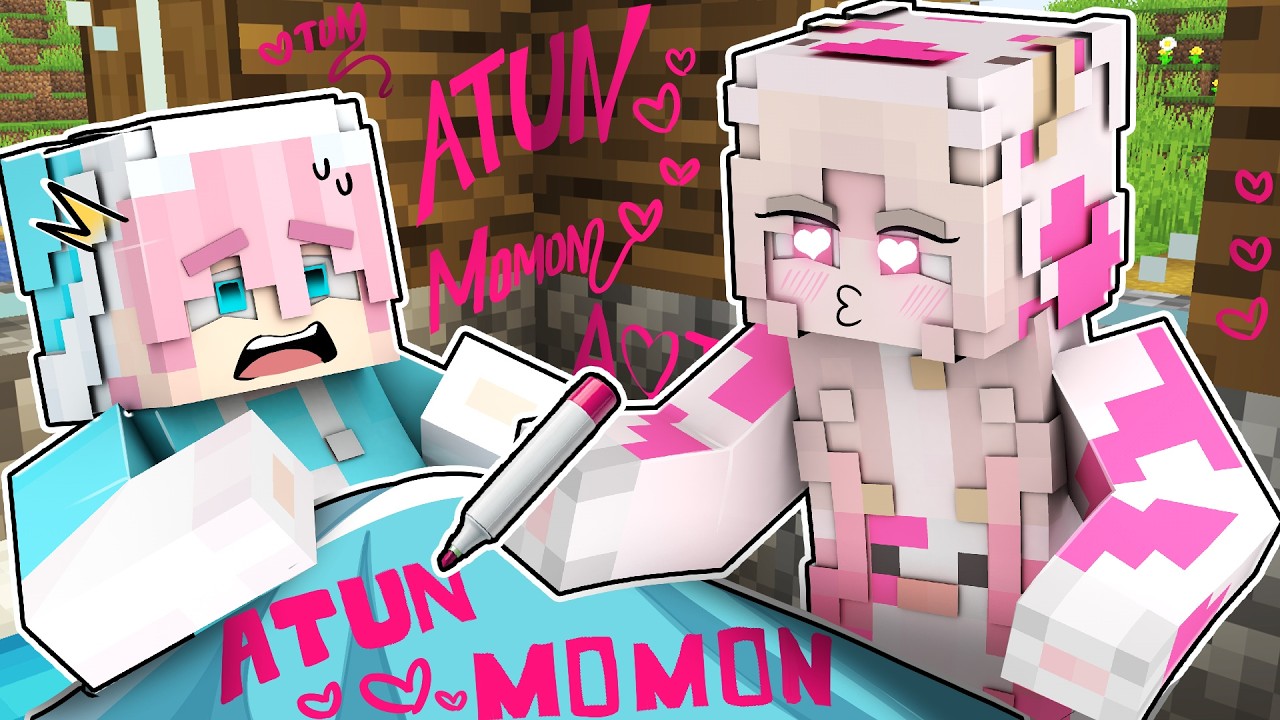 MOMON JATUH CINTA DENGAN ATUN di MINECRAFT ft @BANGJBLOX