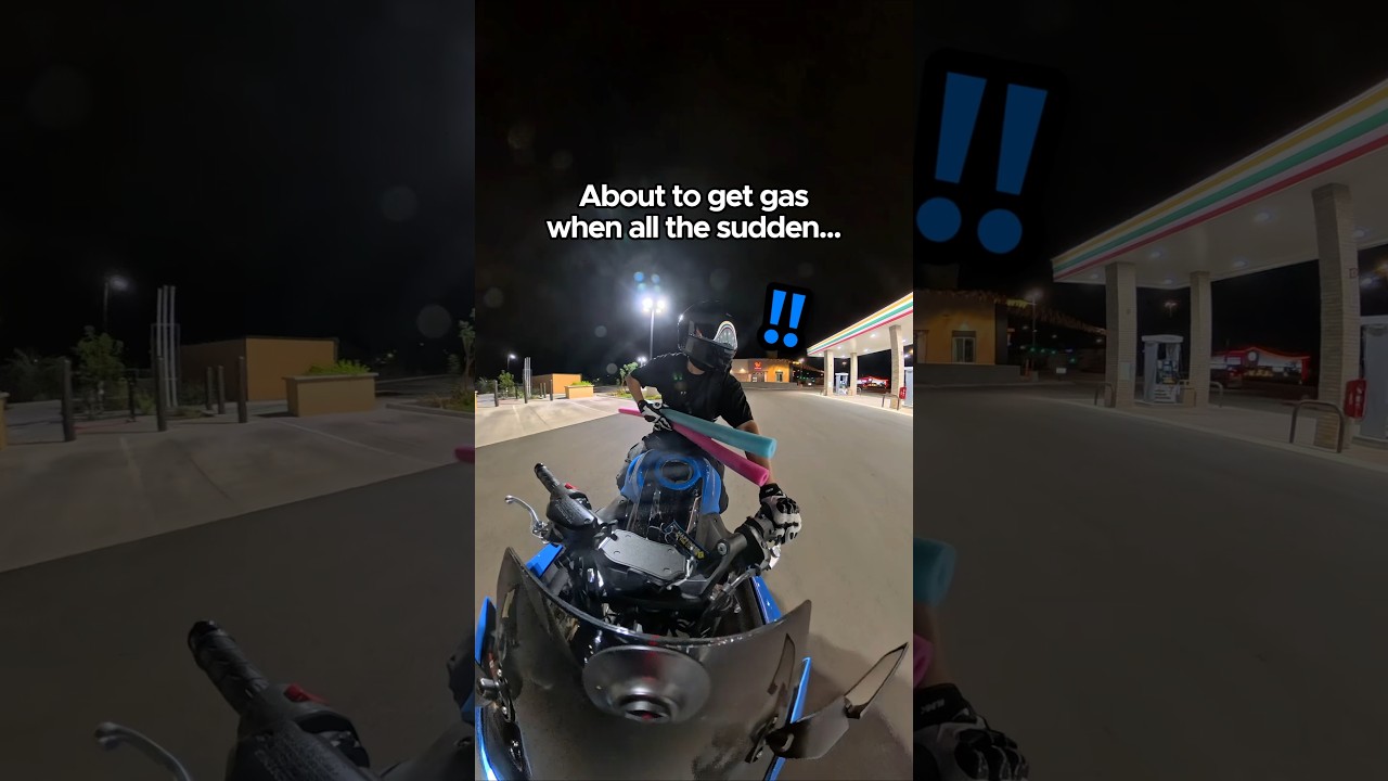 pool party at gas station??.....#biker #motorcycle