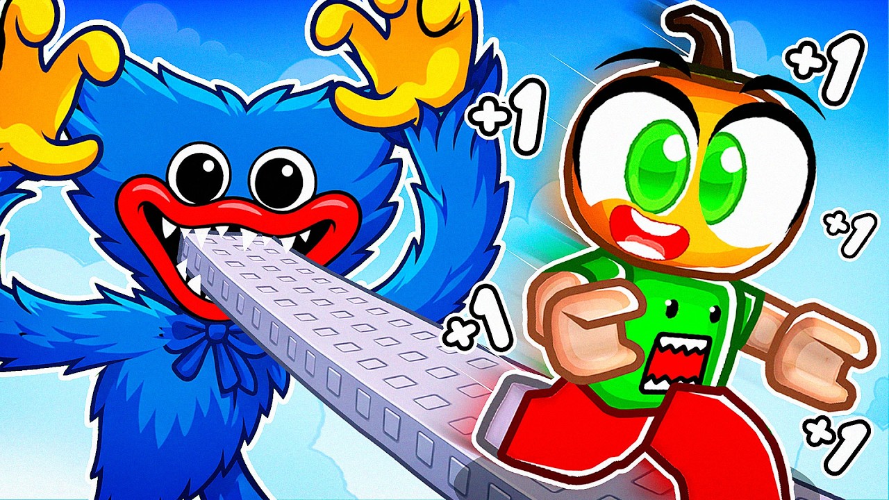 1 SANİYE = 1 HIZ Oyununda Katil Oyuncak Huggy Wuggy'den Kaçıyoruz! 😱 | Roblox