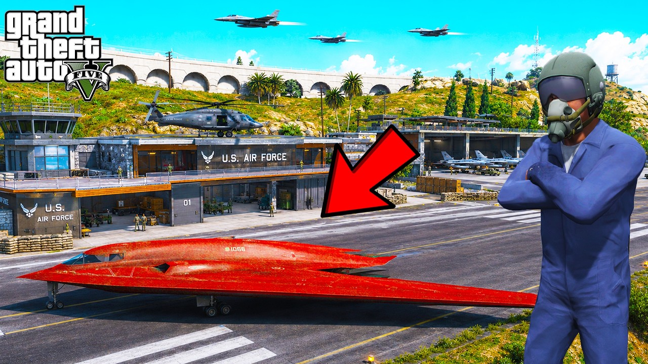 Franklin Turned His House Into an Air Force Base in GTA 5 | SHINCHAN and CHOP