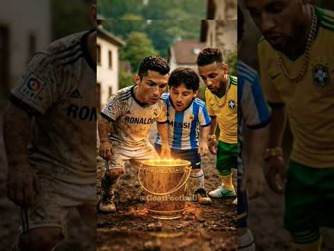 Ronaldo vs messi vs neymar😱  gold or bucket one choice change everything #ronaldo #messi #neymar#cr7