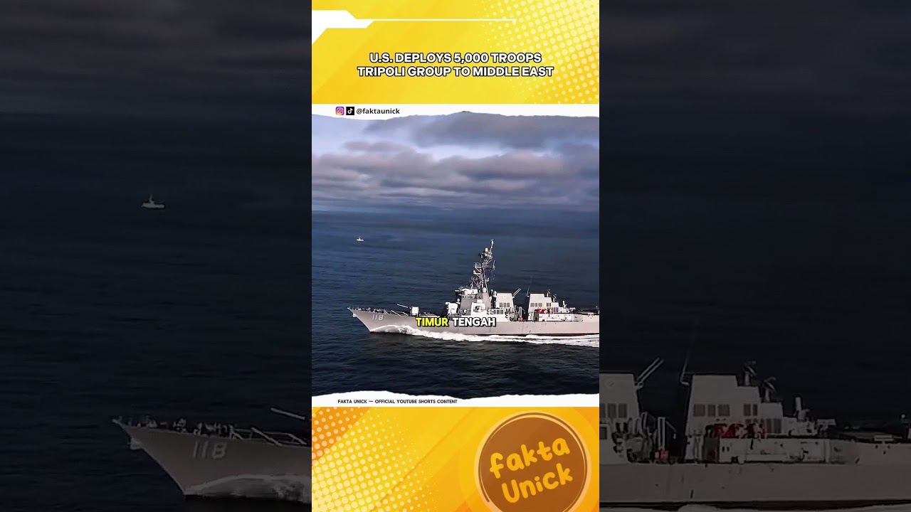 Amerika Kirim 5.000 Pasukan dan Grup Amfibi Tripoli ke Timur Tengah