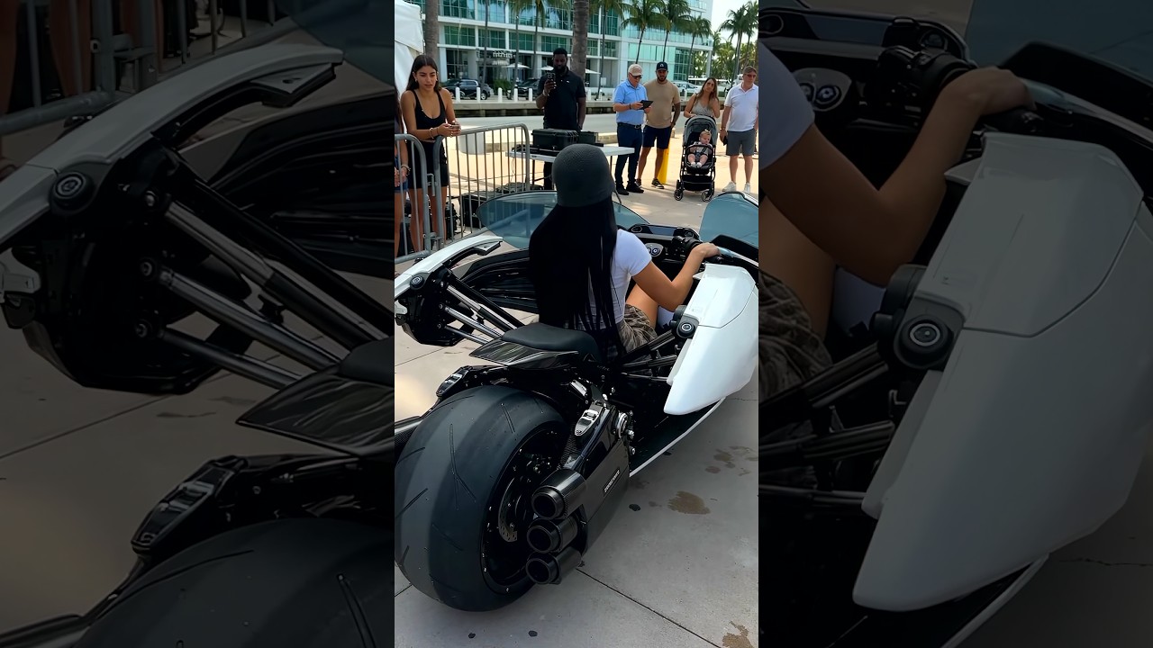 Oh My God😰Wait for end😳 The bike folded itself around her🤯