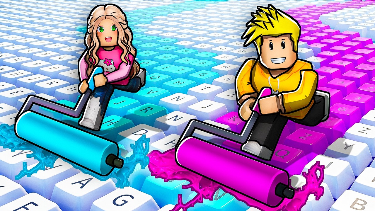 لون الكيبورد مع لانا ولؤي ⌨️! Paint my keyboard