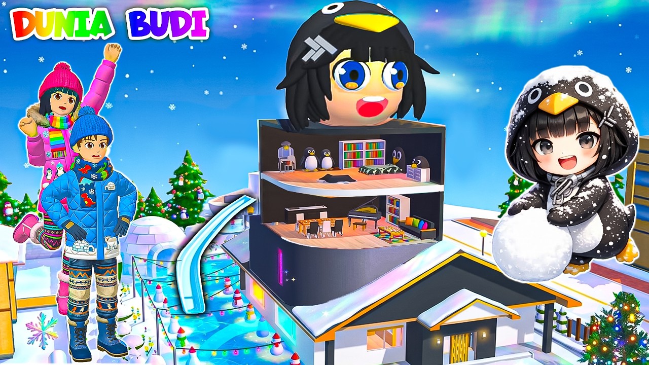 Rumah Yuta Mio Jadi Markas GUGUGAGA PENGUIN! | Baby Celine Main Seluncuran ke Kolam Renang