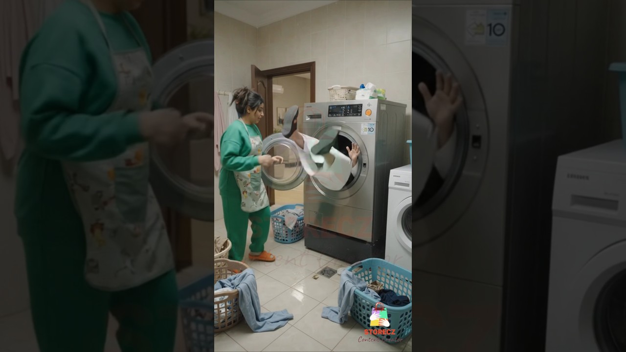 ابوها بالغسالة 🧺. #funny #new #storecz #shorts #اكسبلور