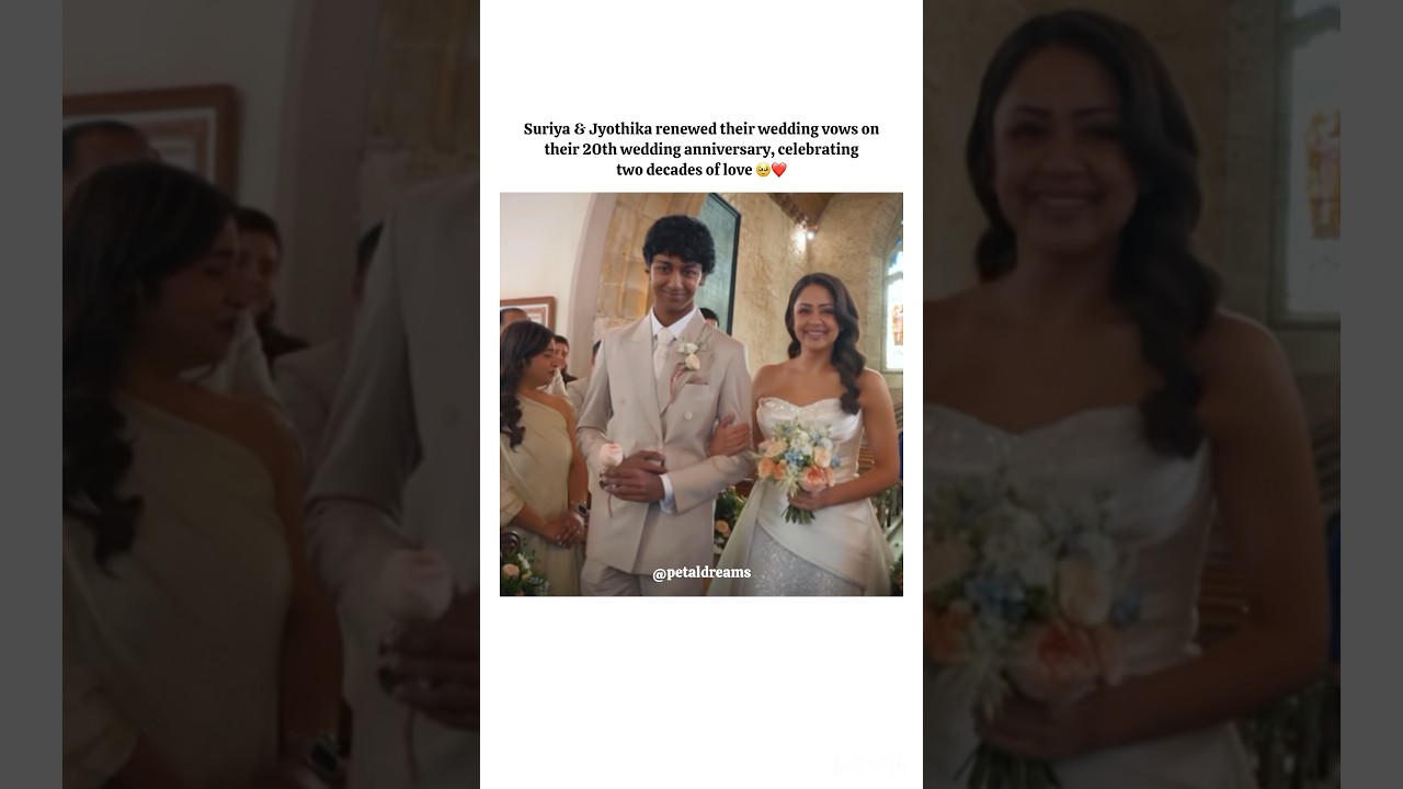 Suriya & Jyotika Remarried After 20 Years 🥹❤️#shorts #shortsfeed #viralvideo #wedding