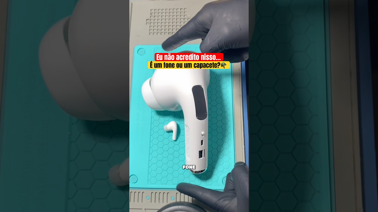 Esse fone de ouvido é gigante #tecnologia #entretenimento #assistenciatecnica #fonedeouvido