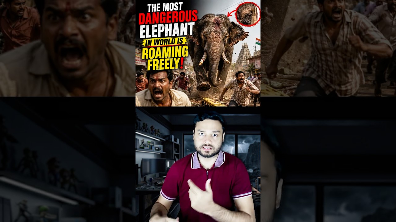 Please RUN AWAY If You Ever See This Elephant - Dhurbe - The CRIMINAL Elephant #shorts