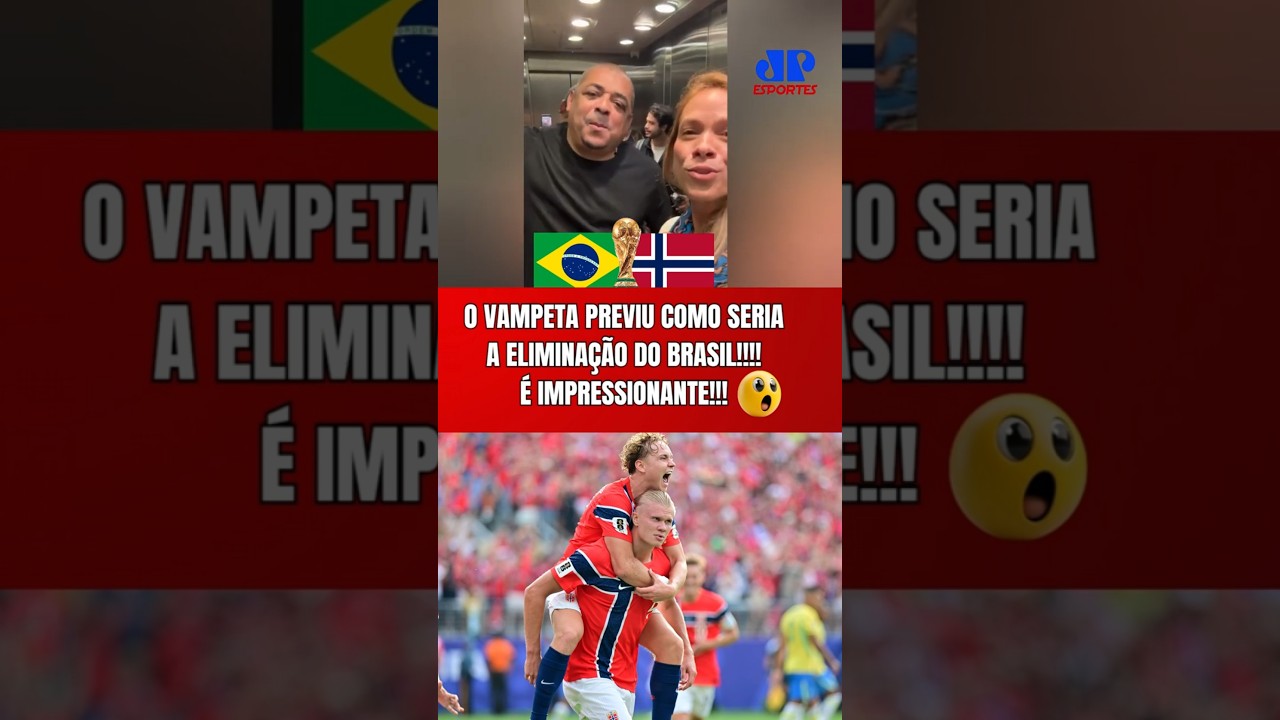 IMPRESSIONANTE! O VAMPETA PREVIU COMO SERIA A ELIMINAÇÃO DO BRASIL PARA A NORUEGA DE HAALAND NA COPA