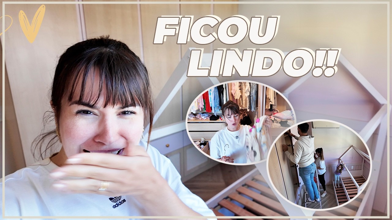 O QUARTO DA GIGI FICOU PRONTO | ORGANIZAÇÃO DO CLOSET, FLORES, BATIZADO DA ELISA