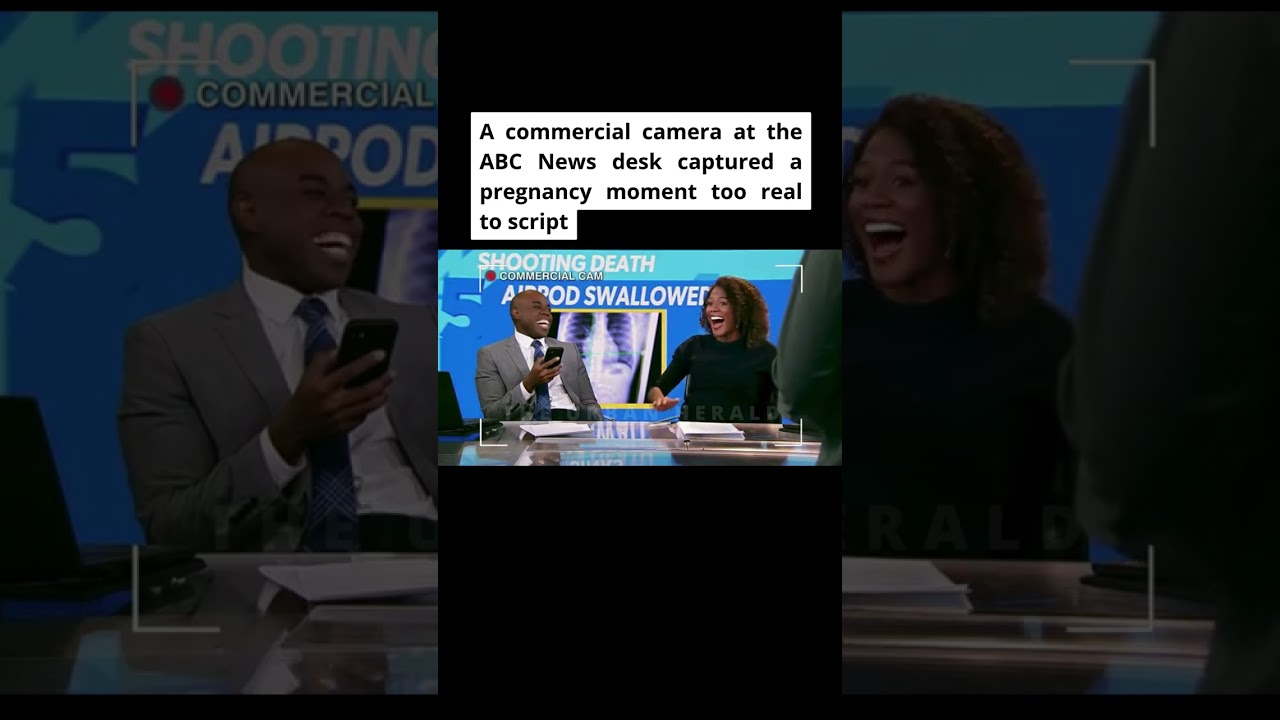 A commercial camera at the ABC News desk captured a pregnancy moment too real to script - Published by The Urban Herald